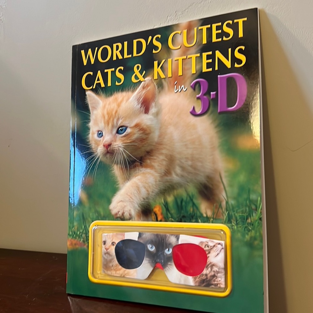 Brand new 3d worlds cutest cats and kittens book. With 3d glasses